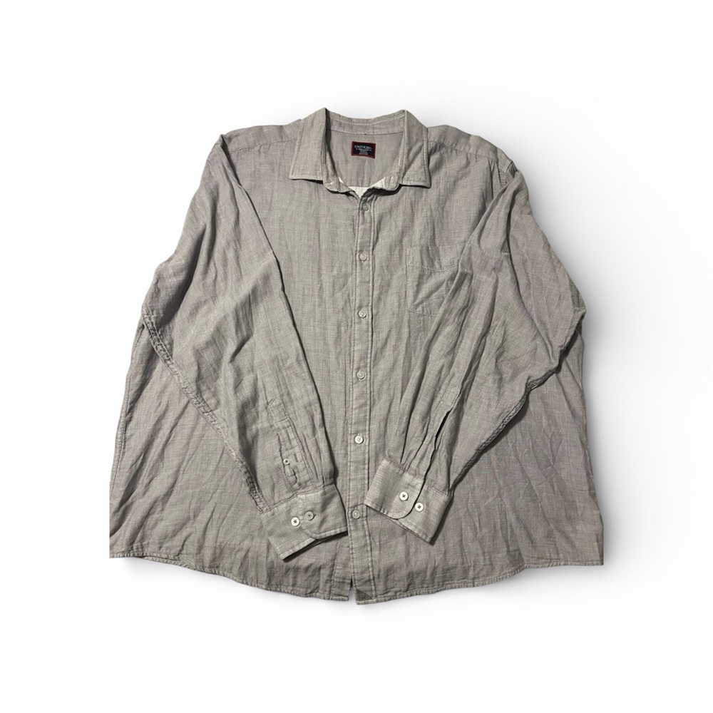 UNTUCKit Men's Casual Gray Button-Down Shirt - Picture 2 of 5